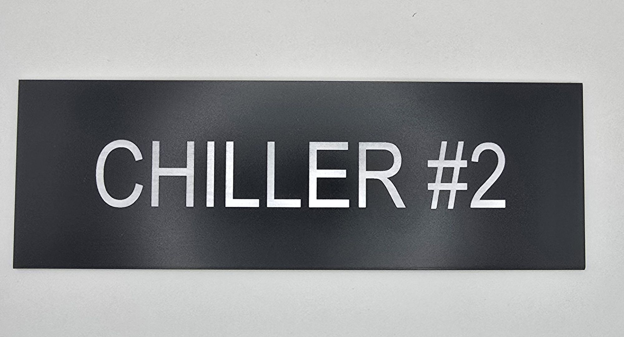 Engraved equipment nameplate — Chiller #2